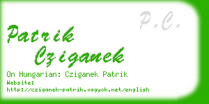 patrik cziganek business card